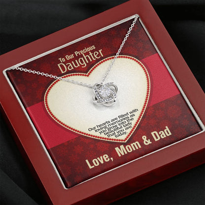 To Our Precious Daughter, Forever Love Necklace, Jewelry, Gift - YERTIZZ.COM