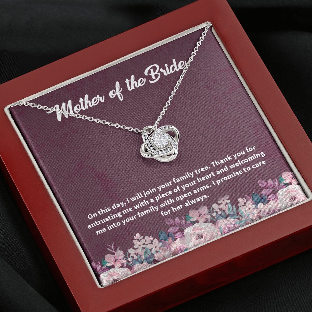 Love Knot Necklace, Jewelry, Gift, Mother of the Bride - YERTIZZ.COM