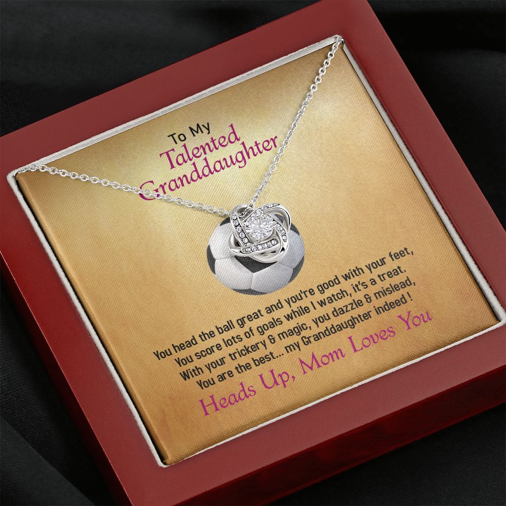 To My Talented Granddaughter, Love Knot Necklace, Jewelry Gift - YERTIZZ.COM