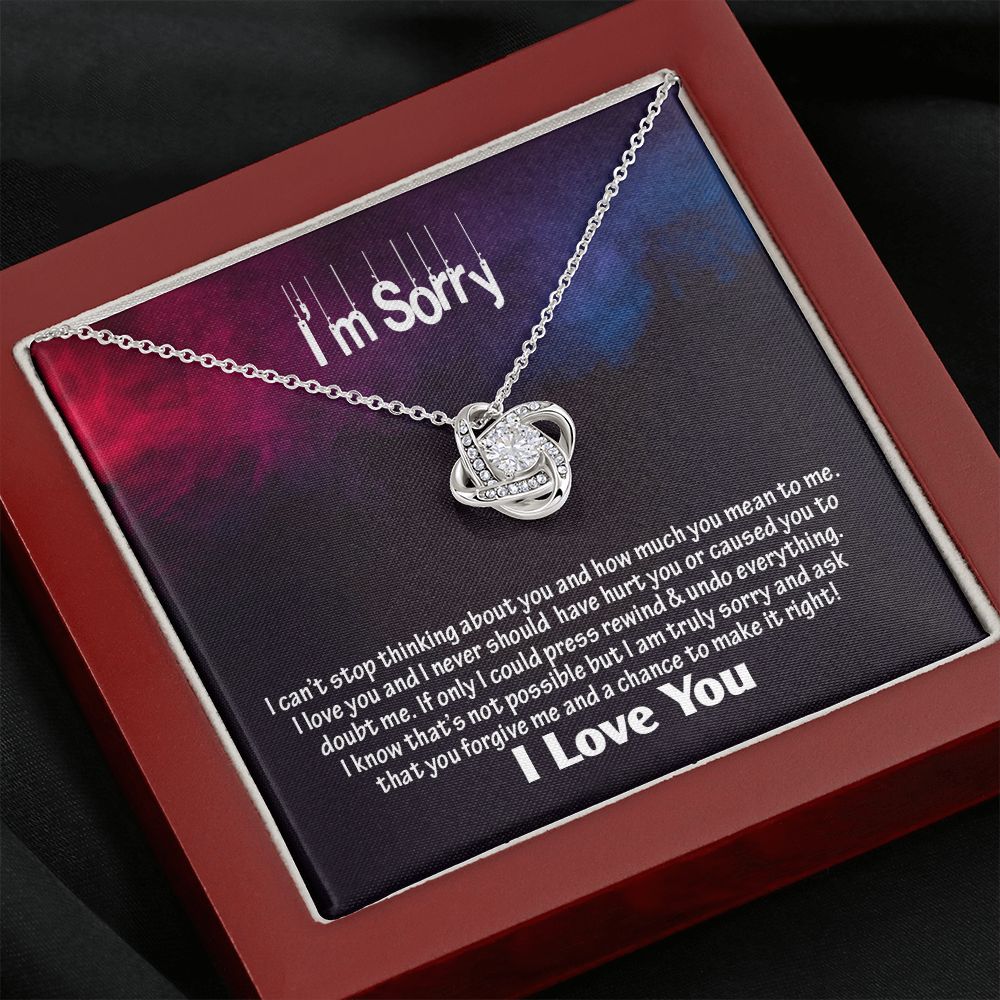Am Sorry-I Love You, Love Knot Necklace, Jewelry Gift - YERTIZZ.COM