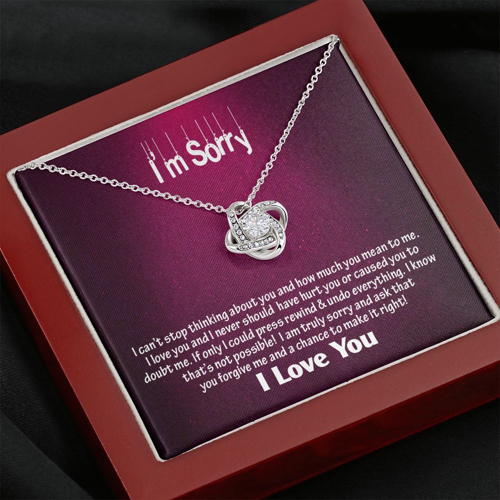 Am Sorry-I Love You, Love Knot Necklace, Jewelry Gift - YERTIZZ.COM