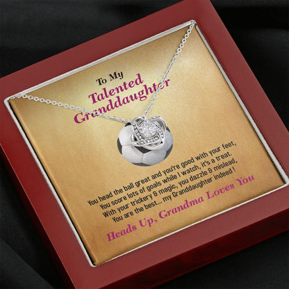 To My Talented_Granddaughter, Love Knot Necklace, Jewelry Gift - YERTIZZ.COM