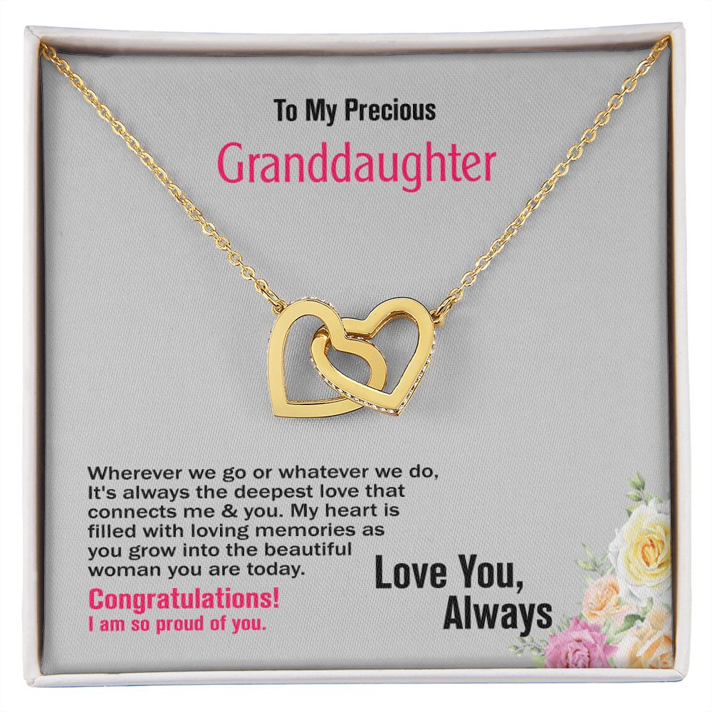 Interlocking Hearts Necklace, Jewelry Gift - YERTIZZ.COM