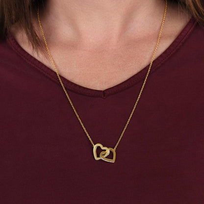 To My Soulmate, St. Patrick's Day, Interlocking Hearts Necklace - YERTIZZ.COM