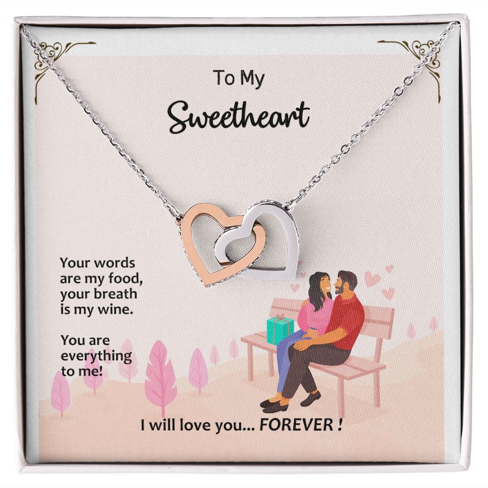 Interlocking Hearts, Valentines, Jewelry Gift, To My Sweetheart - YERTIZZ.COM