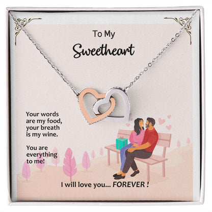 Interlocking Hearts, Valentines, Jewelry Gift, To My Sweetheart - YERTIZZ.COM