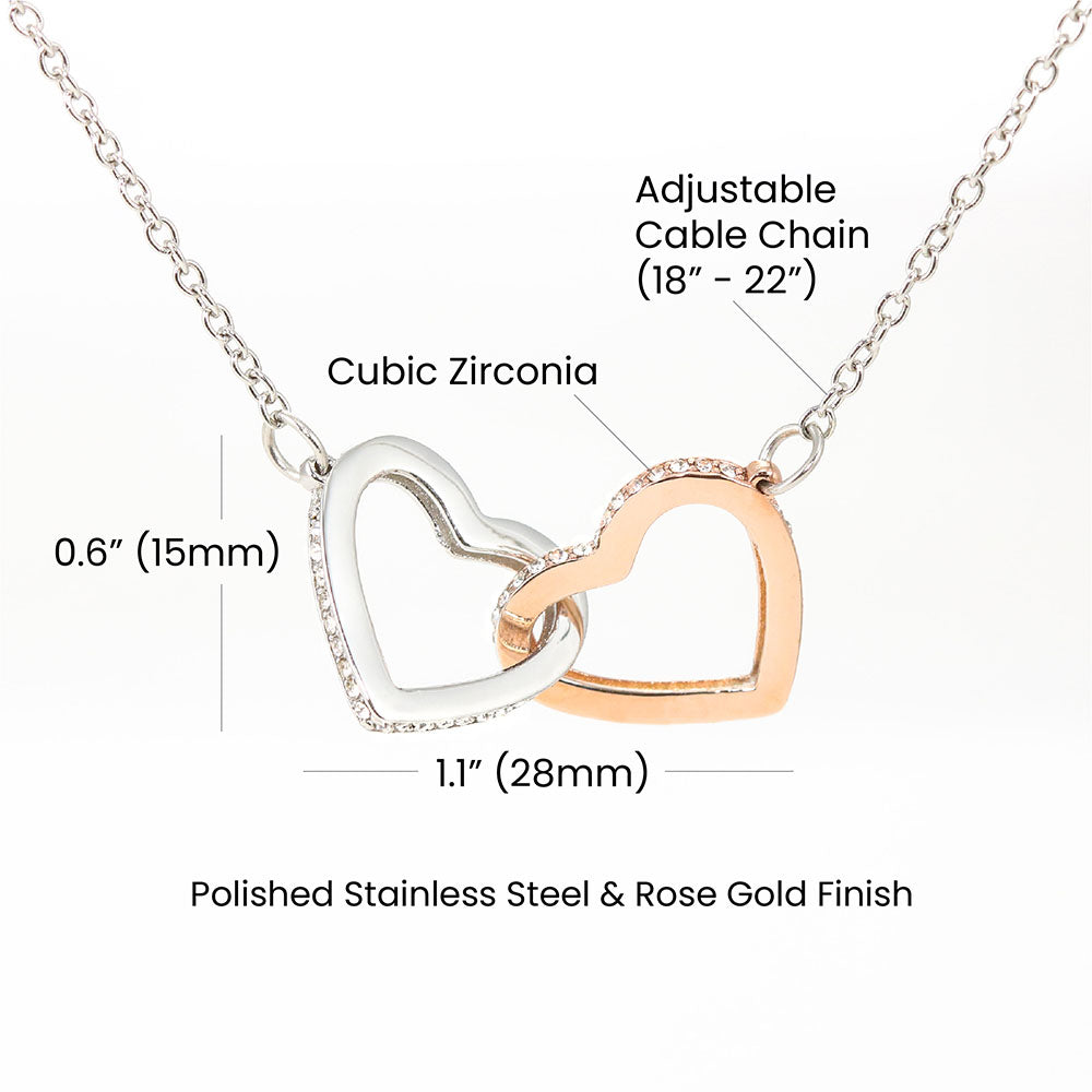 Dear Wife, Love Your Husband, St. Patrick's Day, Interlocking Hearts Necklace - YERTIZZ.COM