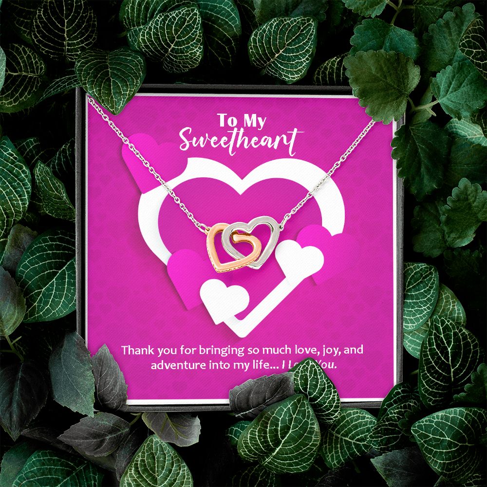 Interlocking Hearts, Valentines, Jewelry Gift, To My Sweetheart - YERTIZZ.COM