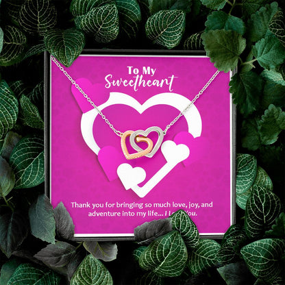 Interlocking Hearts, Valentines, Jewelry Gift, To My Sweetheart - YERTIZZ.COM
