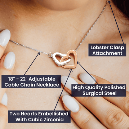 To My Soulmate, St. Patrick's Day, Interlocking Hearts Necklace - YERTIZZ.COM