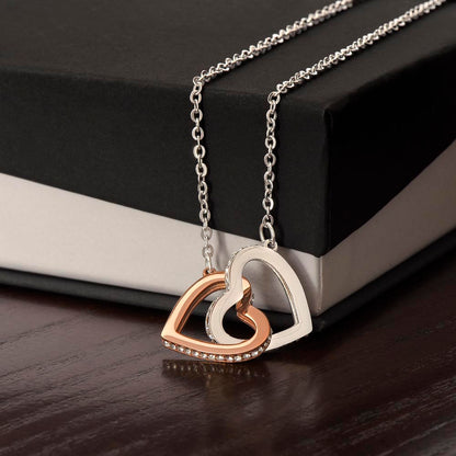 To Our Rugby Daughter, Interlocking Hearts Necklace - YERTIZZ.COM