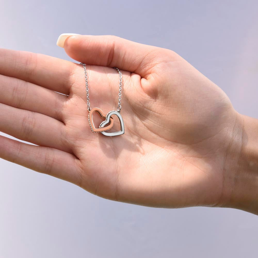 To Our Rugby Daughter, Interlocking Hearts Necklace - YERTIZZ.COM