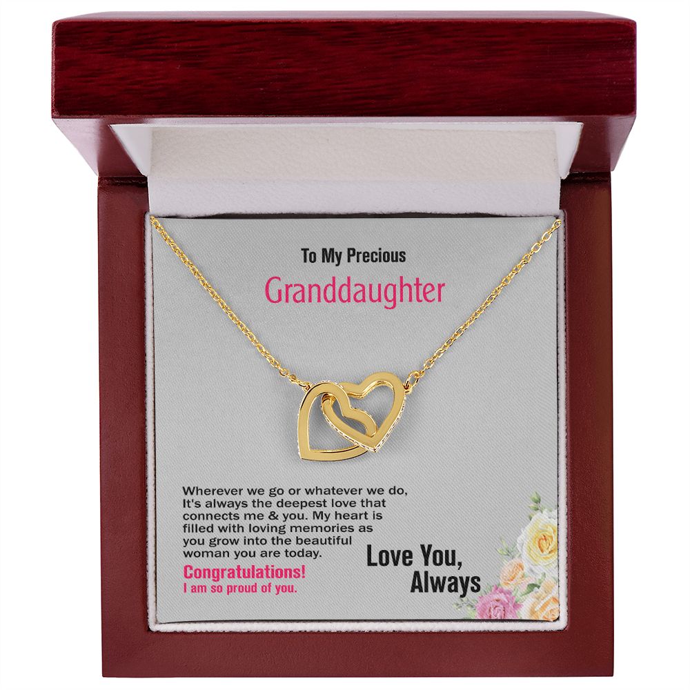 Interlocking Hearts Necklace, Jewelry Gift - YERTIZZ.COM