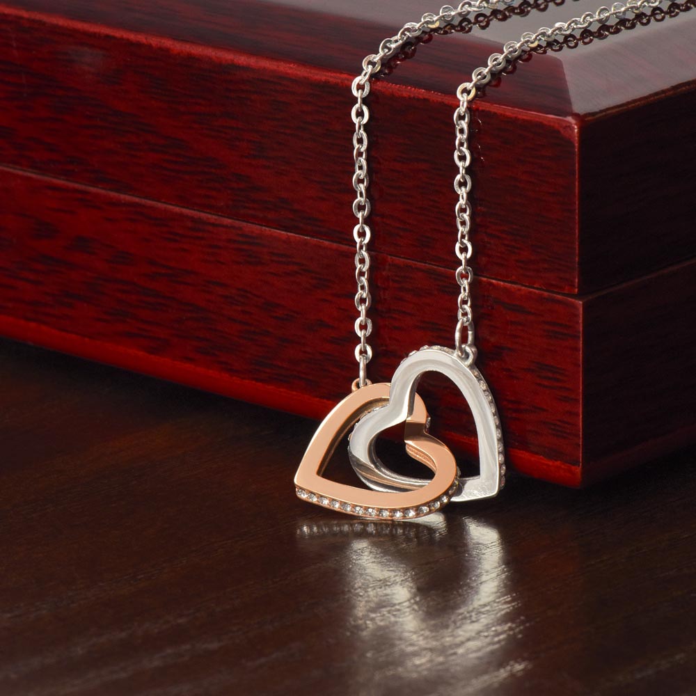 Dear Wife, Love Your Husband, St. Patrick's Day, Interlocking Hearts Necklace - YERTIZZ.COM