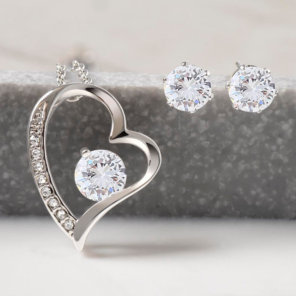 To ,  Love, Mother's Day, Mother, Mom, Wife, Forever Love Necklace, CZ Earrings_T-0504-2023 - YERTIZZ.COM