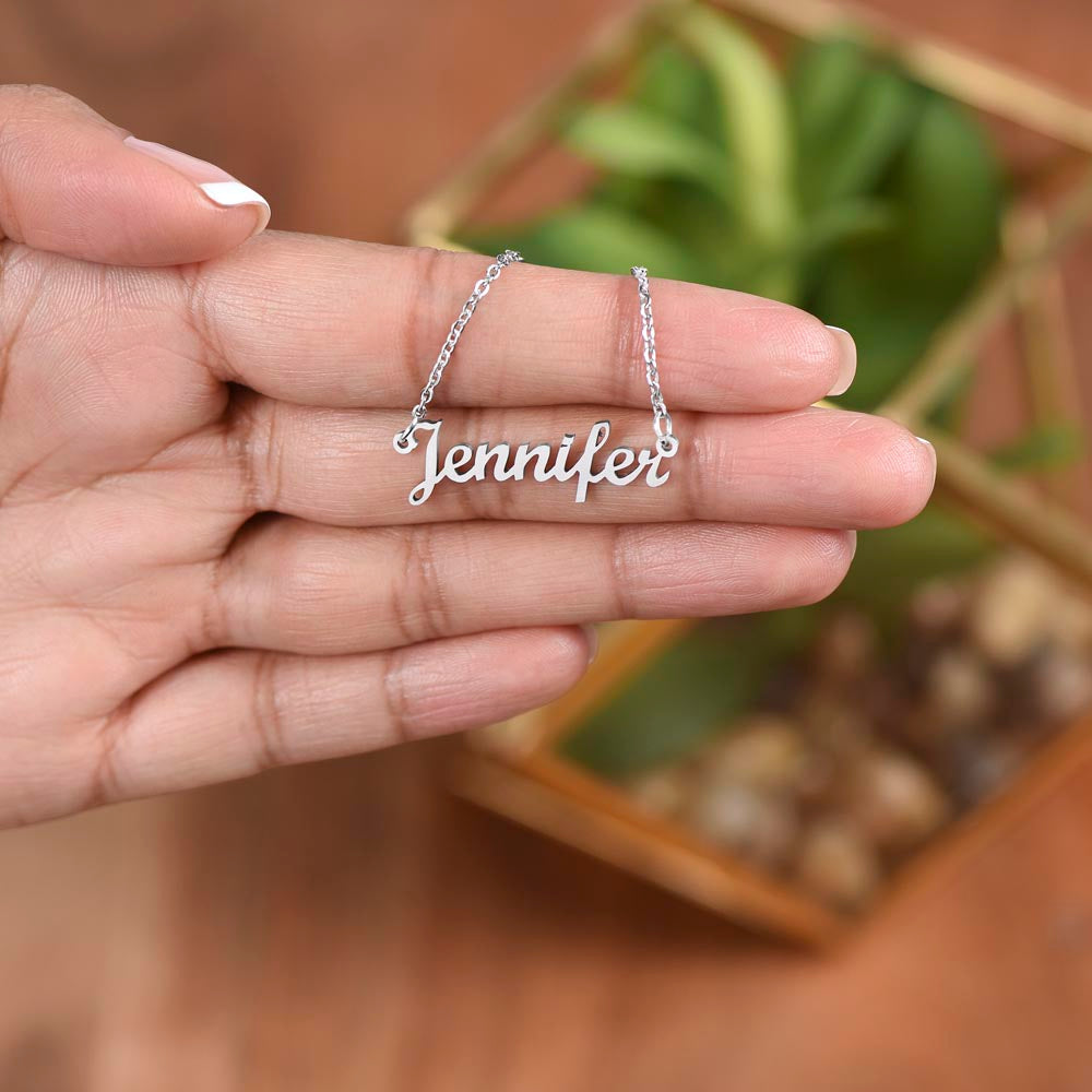 To My Precious Daughter, Love Dad, Custom Name Necklace