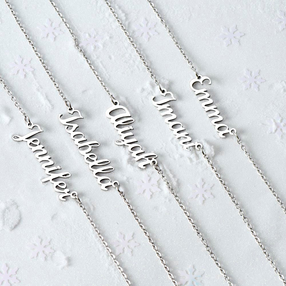 To My Precious Daughter, Love Dad, Custom Name Necklace