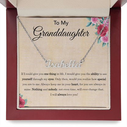 To My Granddaughter, Custom Name Necklace - YERTIZZ.COM