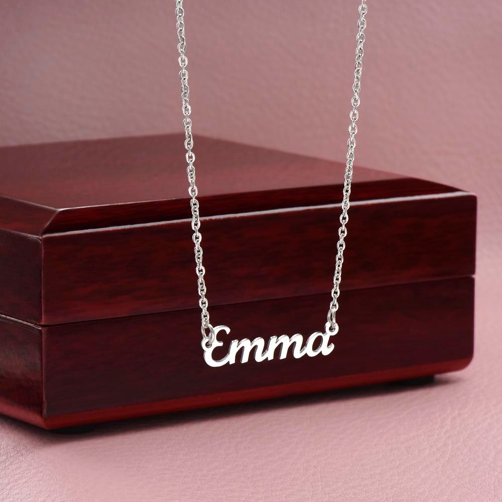 To My Precious Daughter, Love Dad, Custom Name Necklace