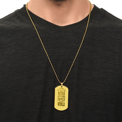 To Mom, To the World you are a Mother, Engraved Dog Tag Necklace - YERTIZZ.COM