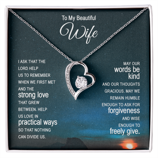 Forever Love Necklace, Gift, Jewelry, Wife, To Wife - YERTIZZ.COM