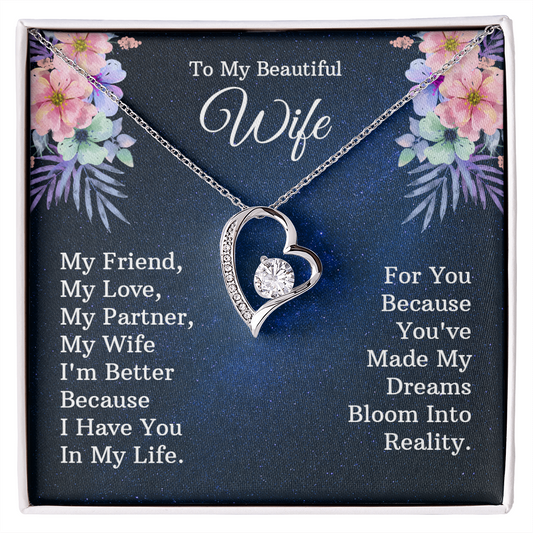 Forever Love Necklace, Gift, Jewelry, Wife, To Wife - YERTIZZ.COM