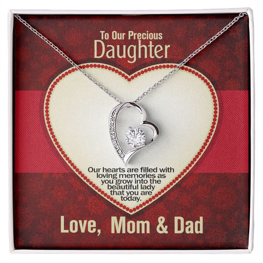 To Our Precious Daughter, Love Dad, Forever Love Necklace, Jewelry, Gift - YERTIZZ.COM