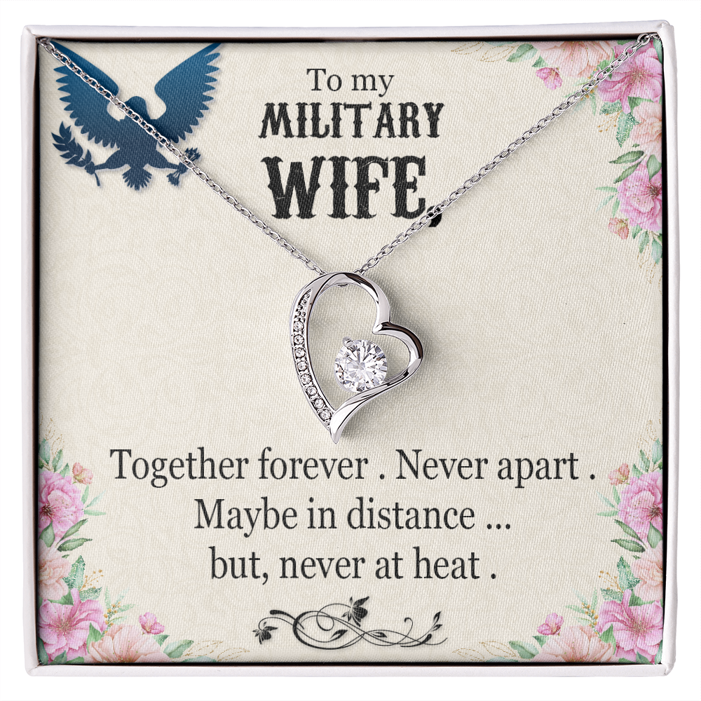 To My Military Wife, Jewelry Gift, Forever Love Necklace - YERTIZZ.COM