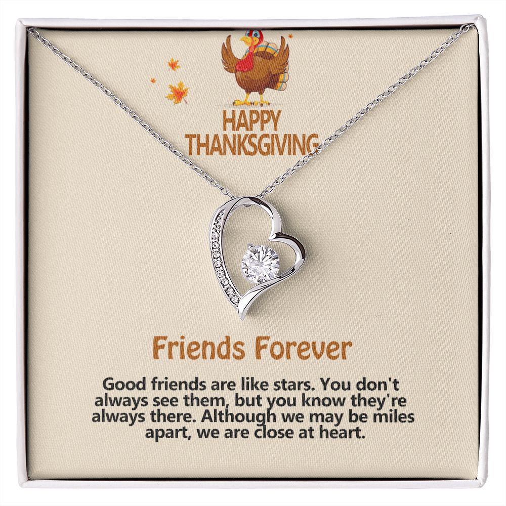 Happy Thanksgiving, Friends Forever, Forever Love Necklace, Jewelry, Gift - YERTIZZ.COM