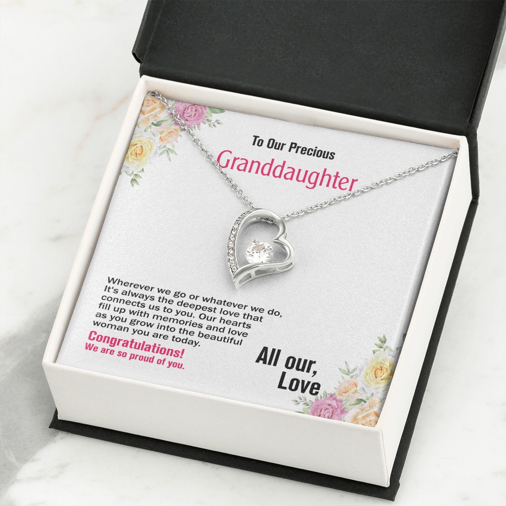 To Our Precious Granddaughter-All Our Love, Forever Love Necklace, Jewelry Gift - YERTIZZ.COM