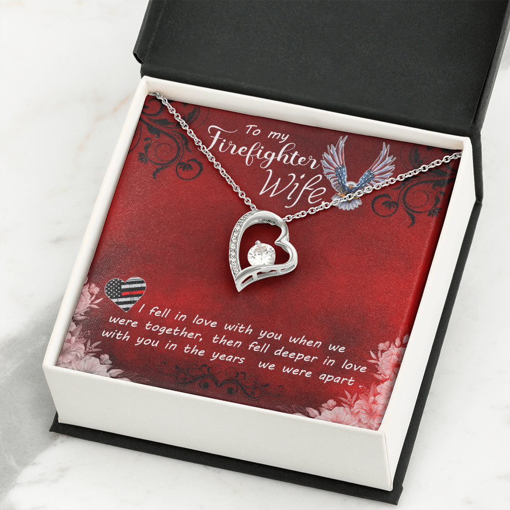To My Firefighter Wife, Forever Love Necklace, Jewelry Gift - YERTIZZ.COM