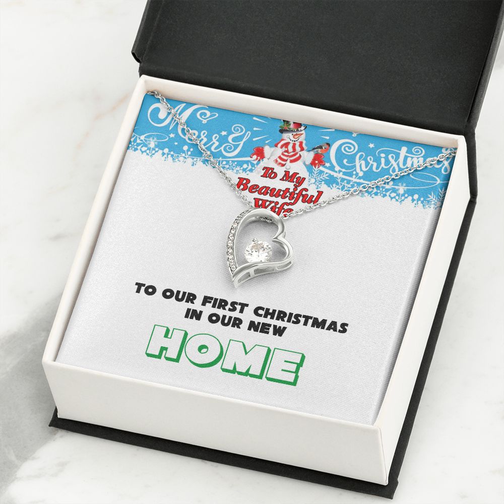 Christmas, To My Beautiful Wife, First Christmas, New Home, Forever Love Necklace, Jewelry, Gift - YERTIZZ.COM