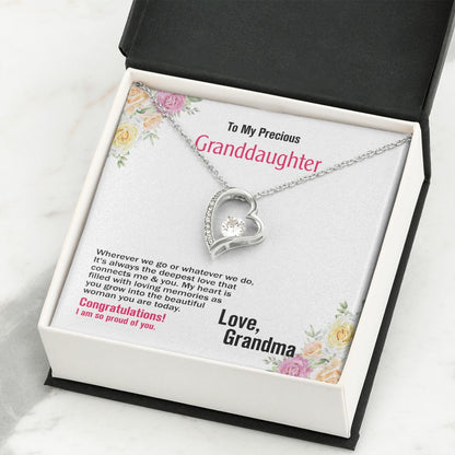 To Precious_Granddaughter, Love_Grandma, Jewelry Gift - YERTIZZ.COM