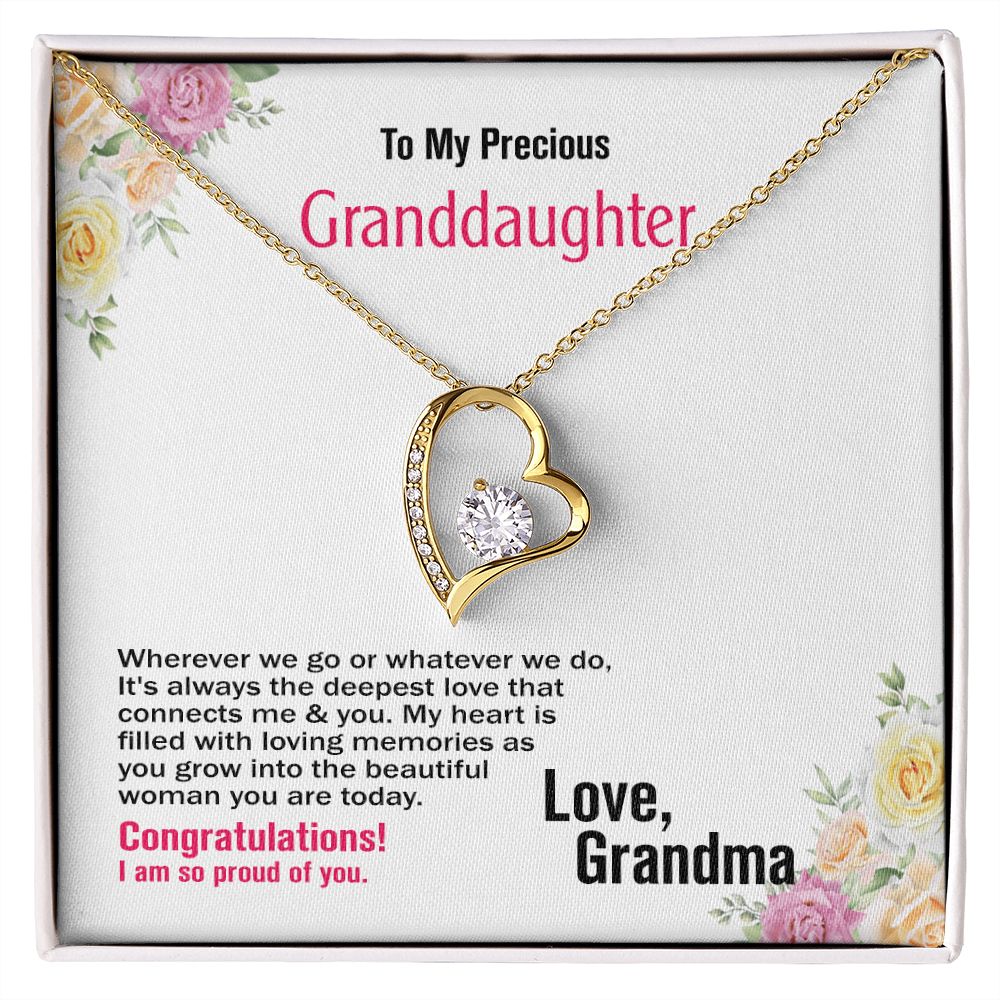 To Precious_Granddaughter, Love_Grandma, Jewelry Gift - YERTIZZ.COM