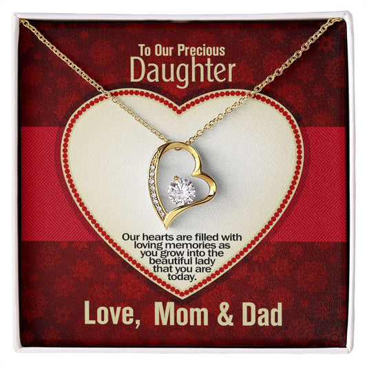 To Our Precious Daughter, Love Dad, Forever Love Necklace, Jewelry, Gift - YERTIZZ.COM