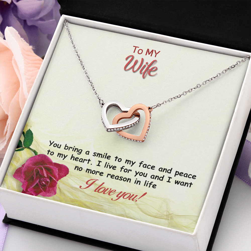 Two hearts Interlocklng, Necklace, Pendant, Love for him, her, Eternal Love