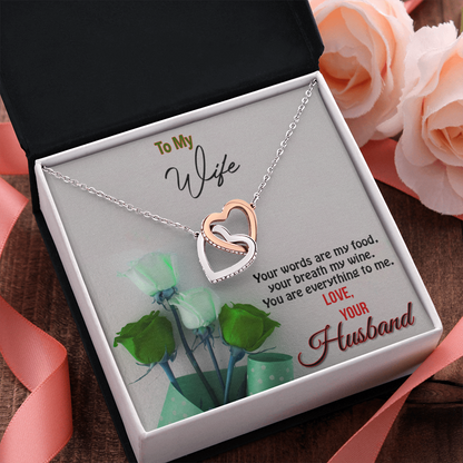 Two hearts Interlocklng, Necklace, Pendant, Love for him, her, Eternal Love - YERTIZZ.COM