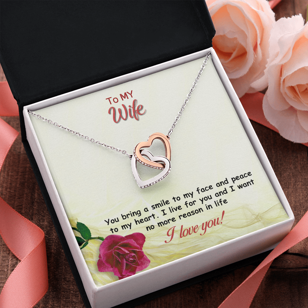 Two hearts Interlocklng, Necklace, Pendant, Love for him, her, Eternal Love