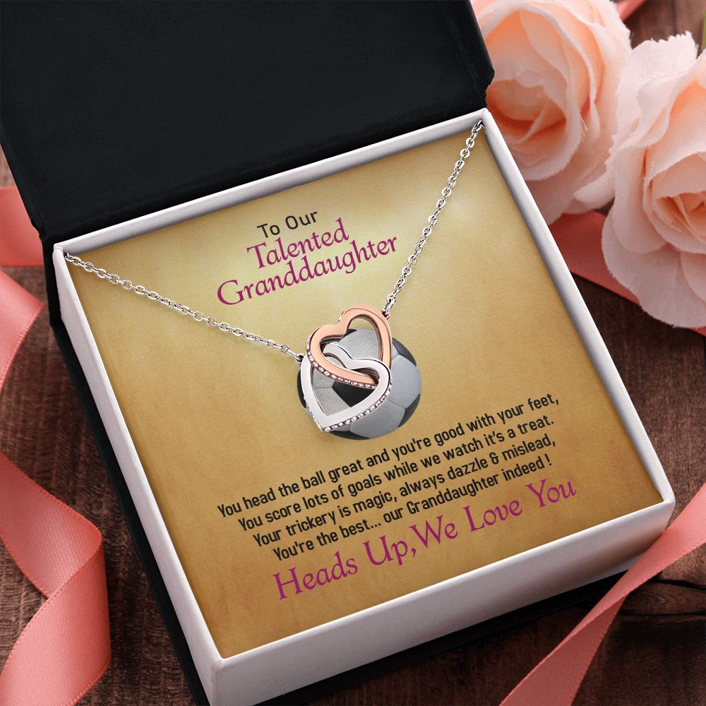To Our Talented Granddaughter-We Love You, Interlocking Hearts Necklace, Jewelry Gift - YERTIZZ.COM