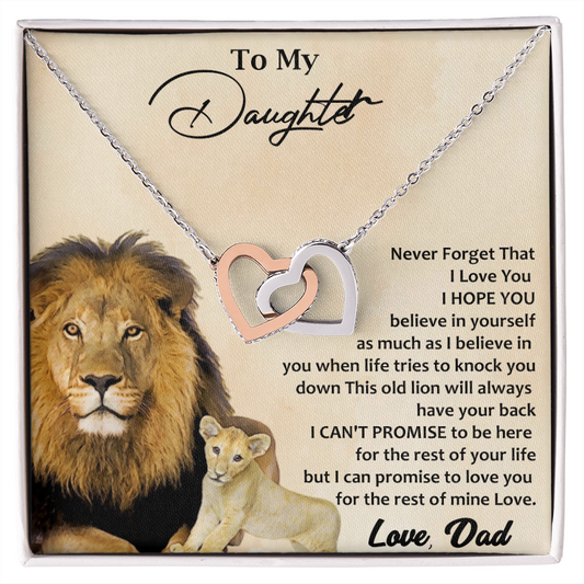Two hearts Interlocklng, Necklace, Pendant, Love for him, her, Eternal Love