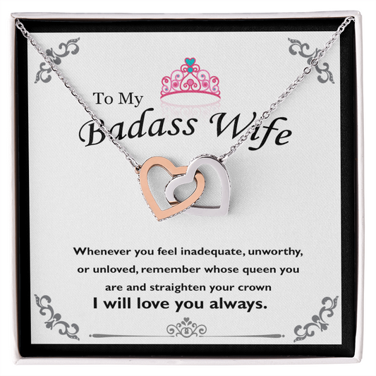 Two hearts Interlocklng, Necklace, Pendant, Love for him, her, Eternal Love