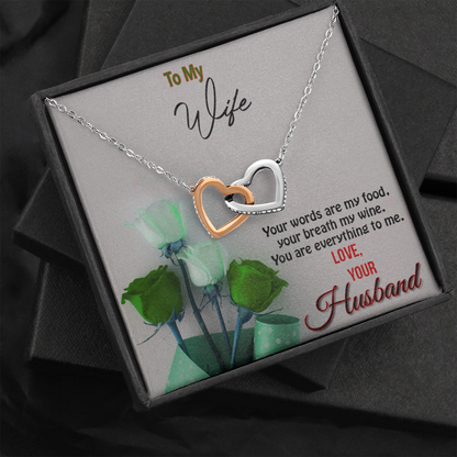 Two hearts Interlocklng, Necklace, Pendant, Love for him, her, Eternal Love - YERTIZZ.COM