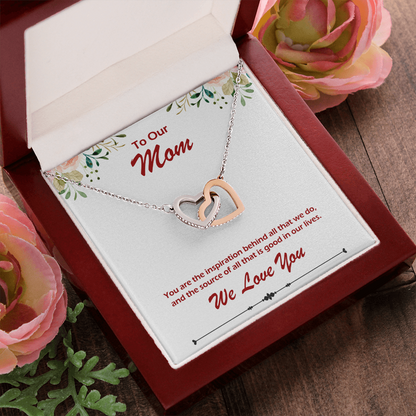 Two hearts Interlocklng, Necklace, Pendant, Love for him, her, Eternal Love