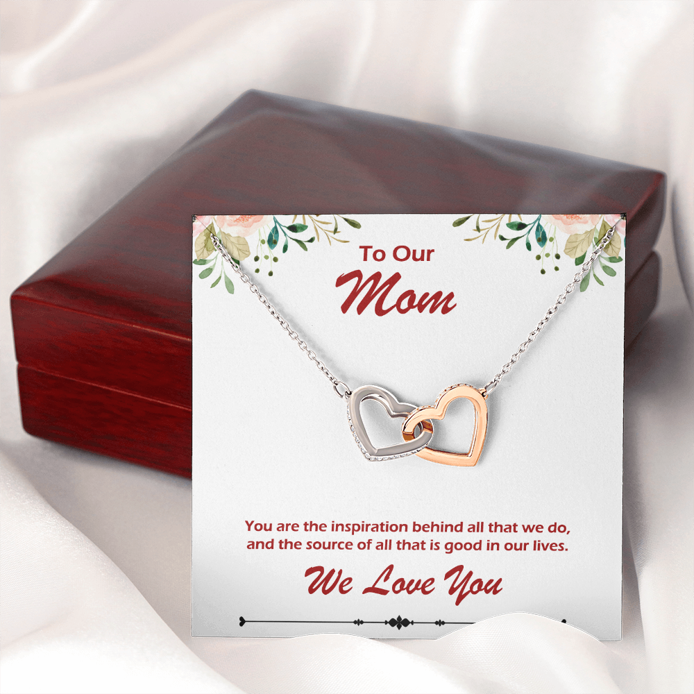 Two hearts Interlocklng, Necklace, Pendant, Love for him, her, Eternal Love