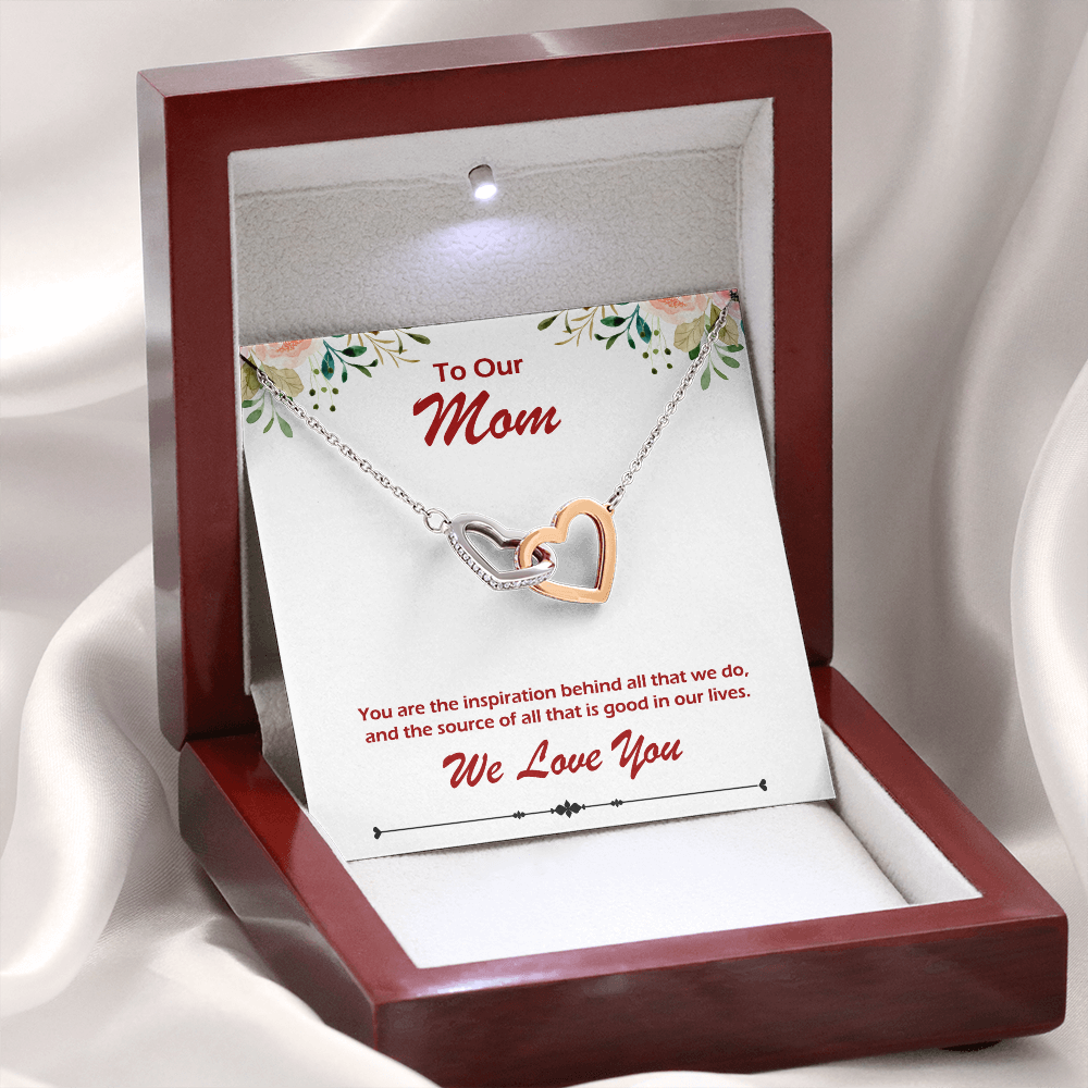 Two hearts Interlocklng, Necklace, Pendant, Love for him, her, Eternal Love