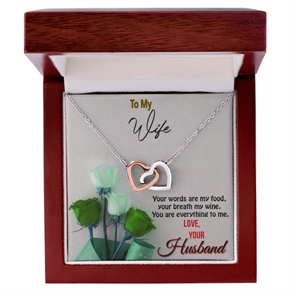 Two hearts Interlocklng, Necklace, Pendant, Love for him, her, Eternal Love - YERTIZZ.COM
