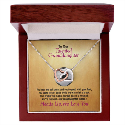 To Our Talented Granddaughter-We Love You, Interlocking Hearts Necklace, Jewelry Gift - YERTIZZ.COM