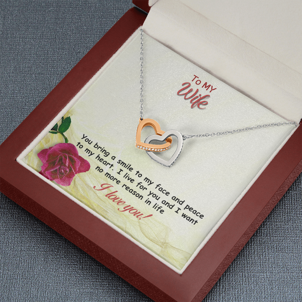 Two hearts Interlocklng, Necklace, Pendant, Love for him, her, Eternal Love