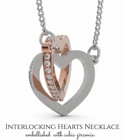 To Granddaughter-With Love, Interlocking Hearts Necklace, Jewelry Gift - YERTIZZ.COM